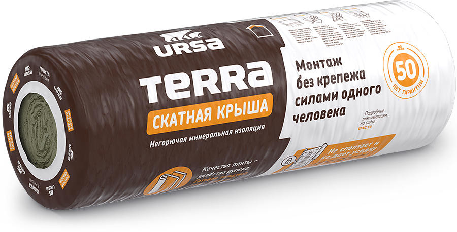 Утеплитель URSA TERRA Скатная крыша 200х1200х3000 мм