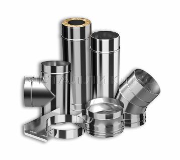 Комплект дымохода Flue Line цинк модульный угловой 5 м.