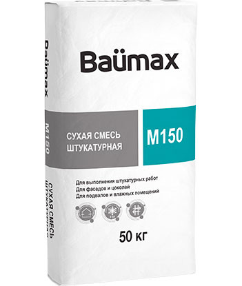 Смесь цементно-песчаная Baumax М150 штукатурная