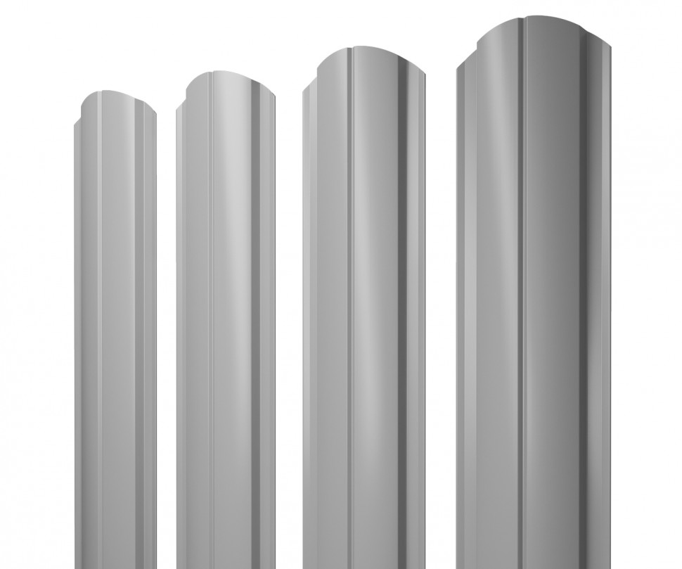 Штакетник Grand Line Slim полукруглый Фигурный Полиэстер 0,5 мм