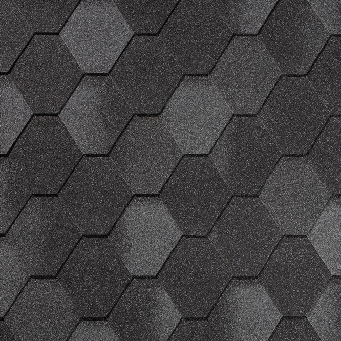 Гибкая черепица Quiet tile Rombica Базальтово серый