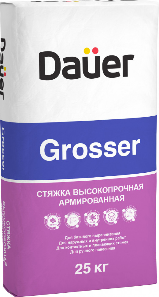 Стяжка Grosser ровнитель для пола высокопрочный