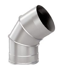 Дымоход Flue line Колено 135 град. одноконтурный