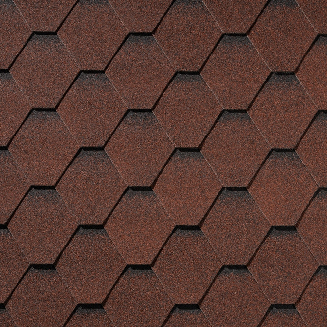 Гибкая черепица Quiet tile Shadow Карминно-красный